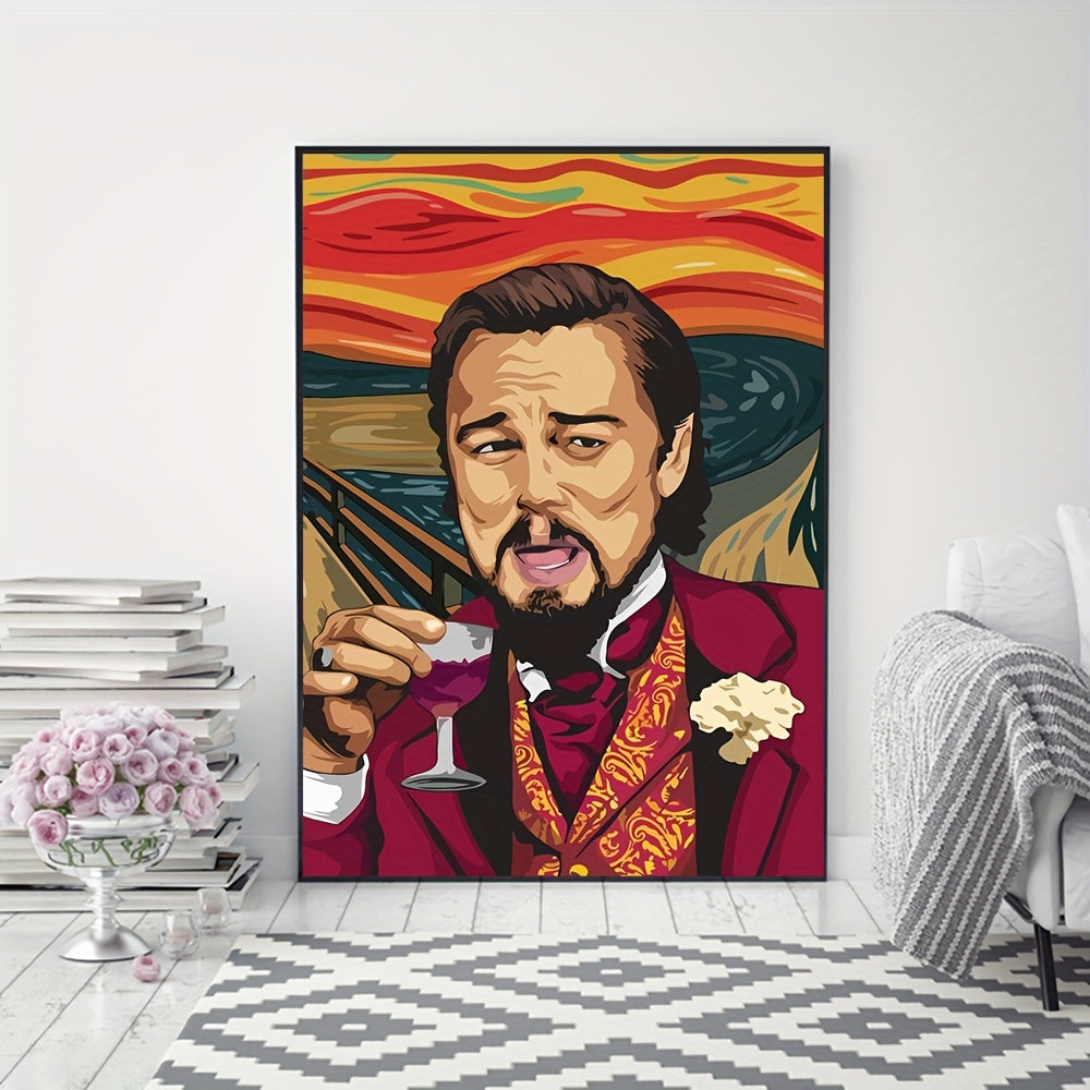 Abstract Scream Movie Star Poster, Classic Artwork Leo Canvas Painting