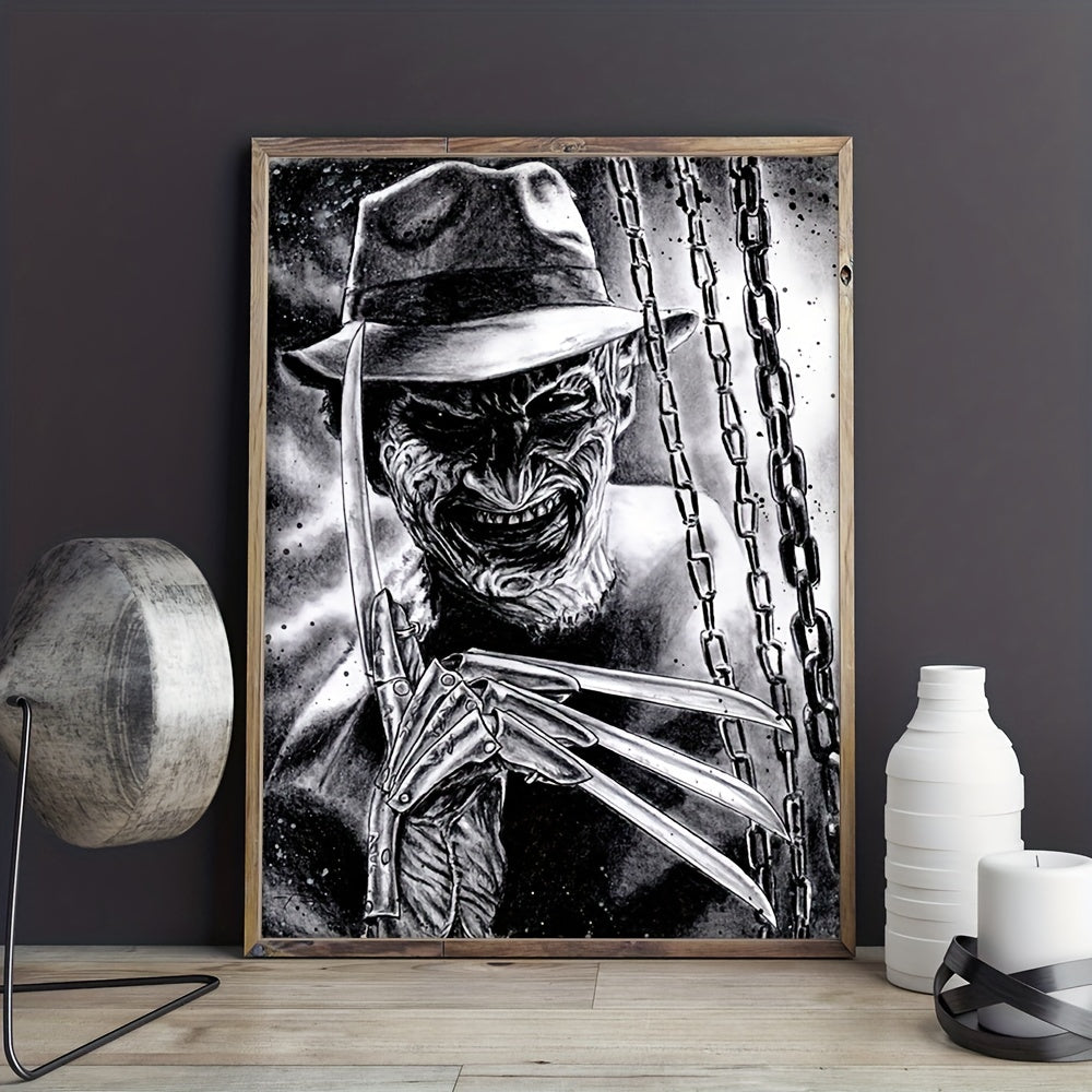 Devil Claw Canvas Wall Painting With Evil Dark Character