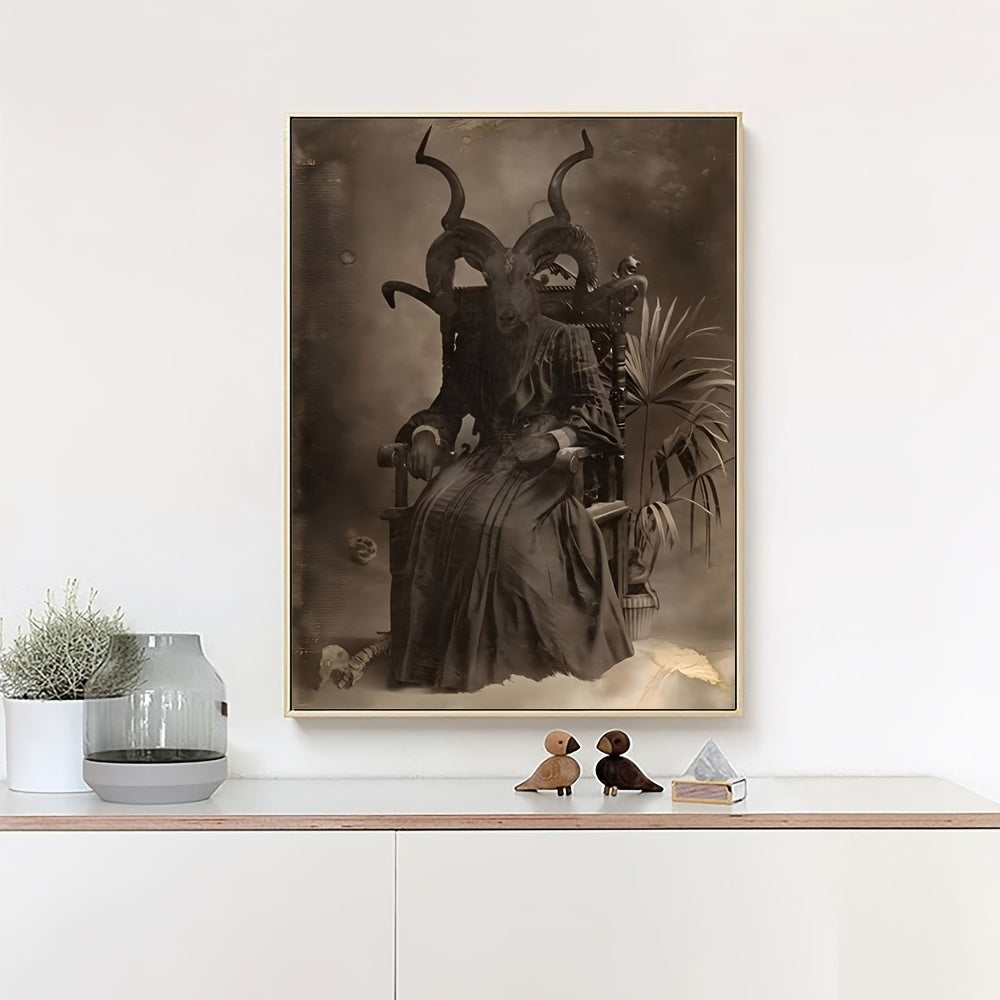 Goat Head Demon Canvas Painting Poster