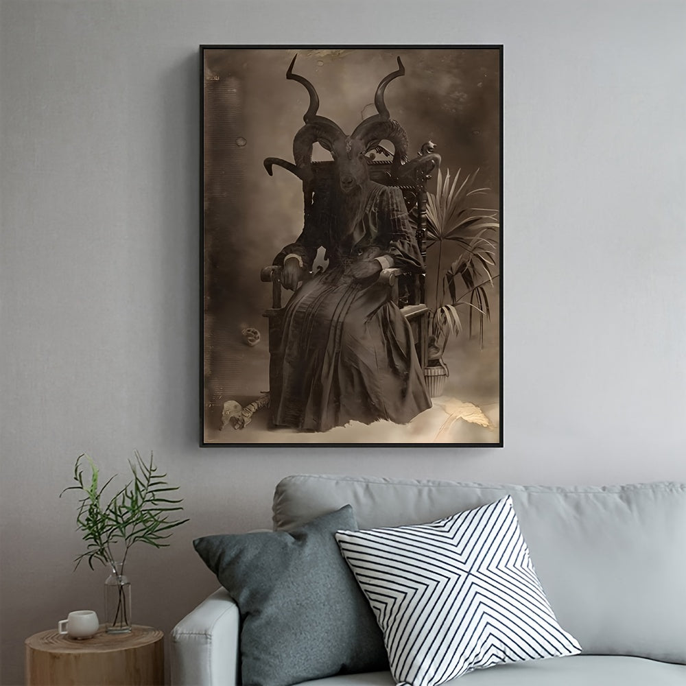 Goat Head Demon Canvas Painting Poster