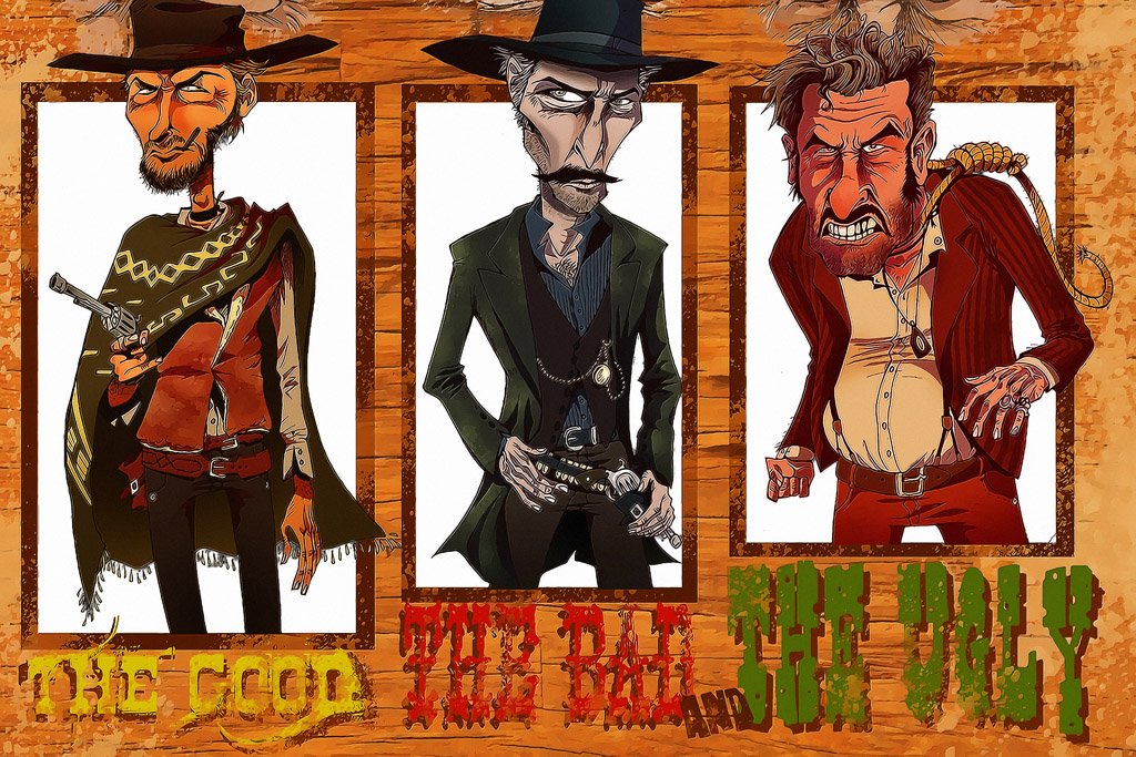 The Good, the Bad and the Ugly (1966) Movie Canvas Poster