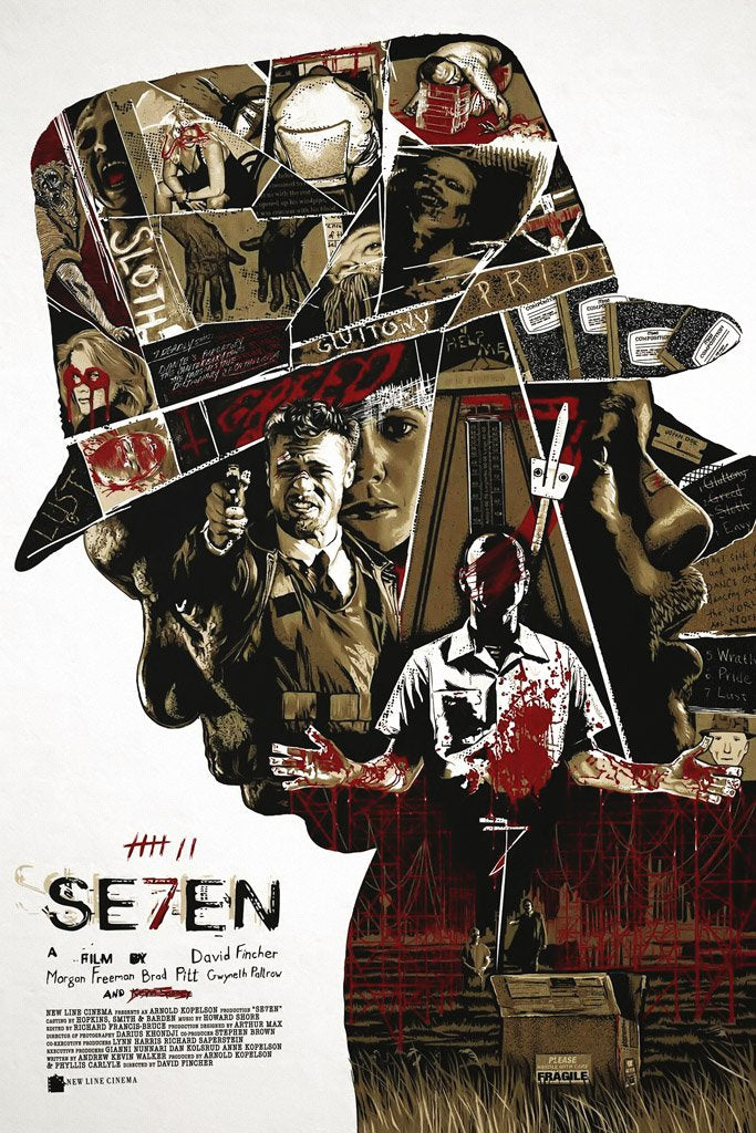 Se7en (1995) Movie Canvas Poster