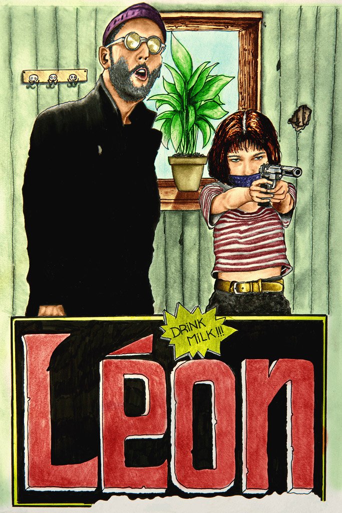 L¨¦on: The Professional (1994) Film Canvas Poster