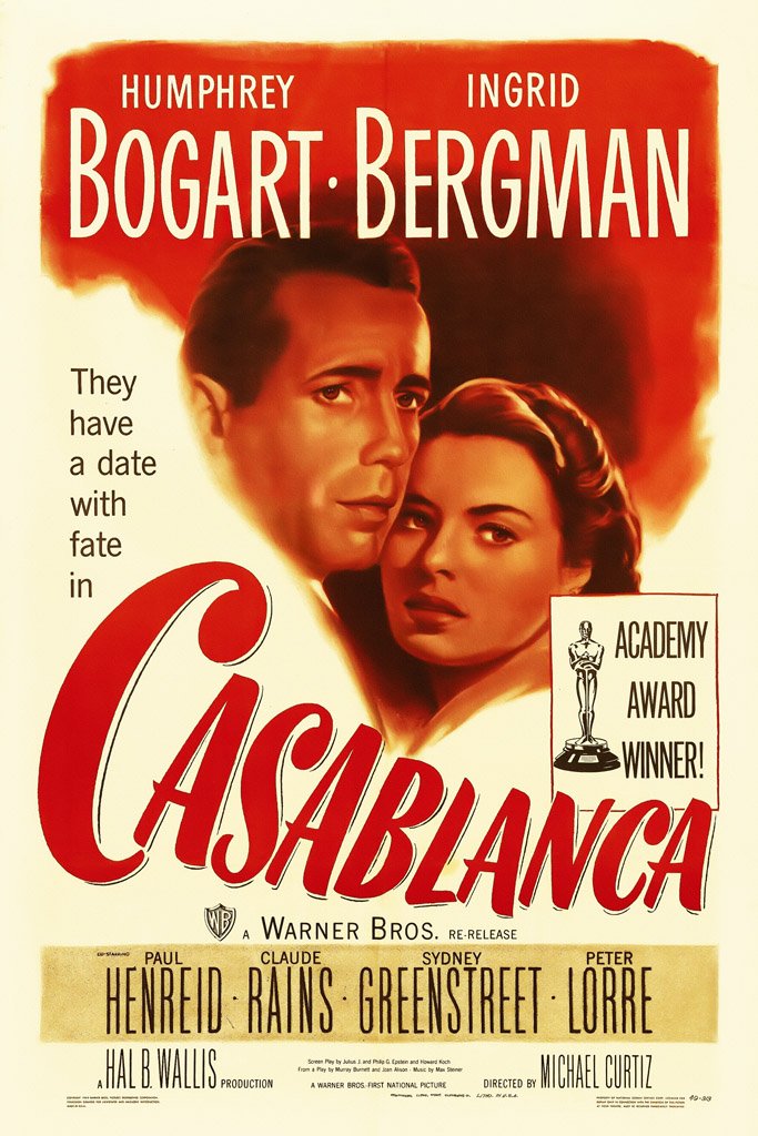 Casablanca (1942) Canvas Poster