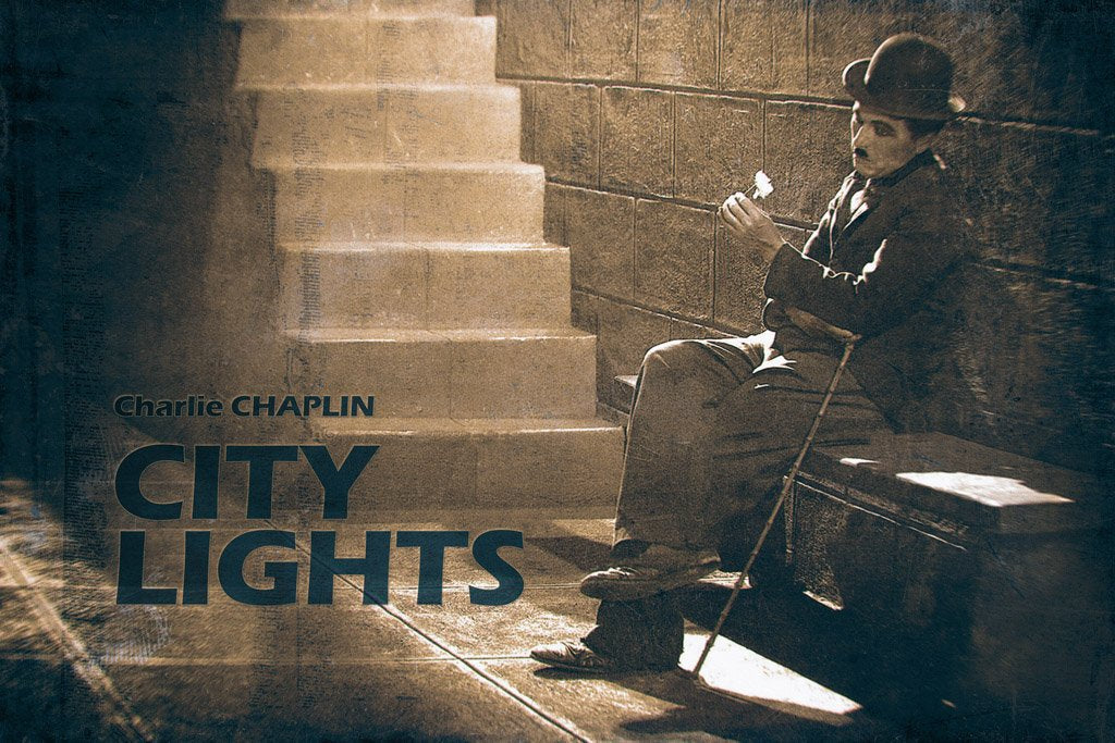 City Lights (1931) Film Canvas Poster