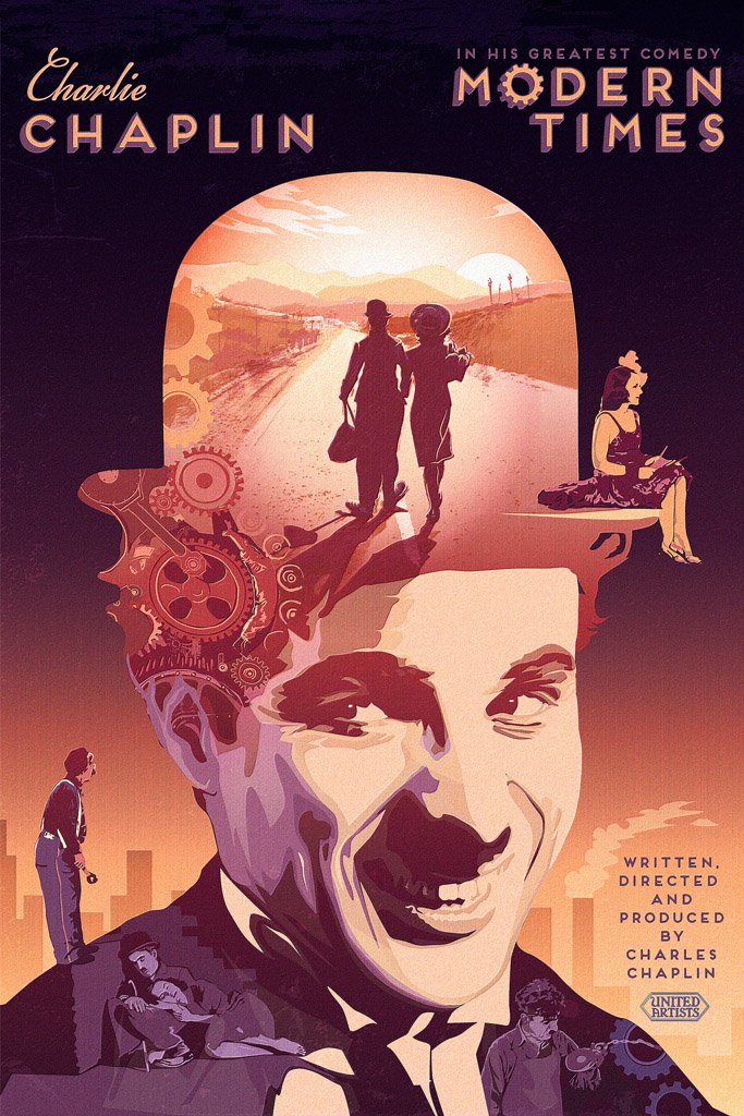 Modern Times (1936) IMDB Top 250 Canvas Poster