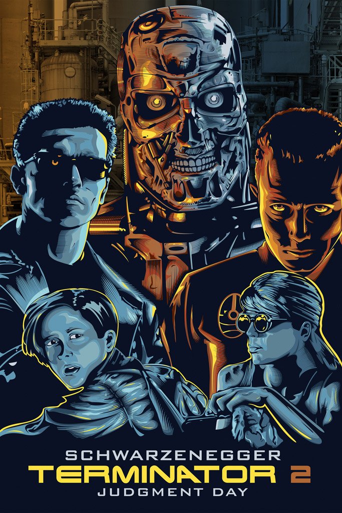 Terminator 2 Judgment Day (1991) Movie Canvas Poster