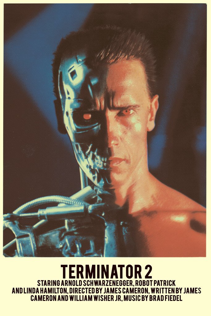 Terminator 2 Judgment Day (1991) IMDB Top 250 Canvas Poster
