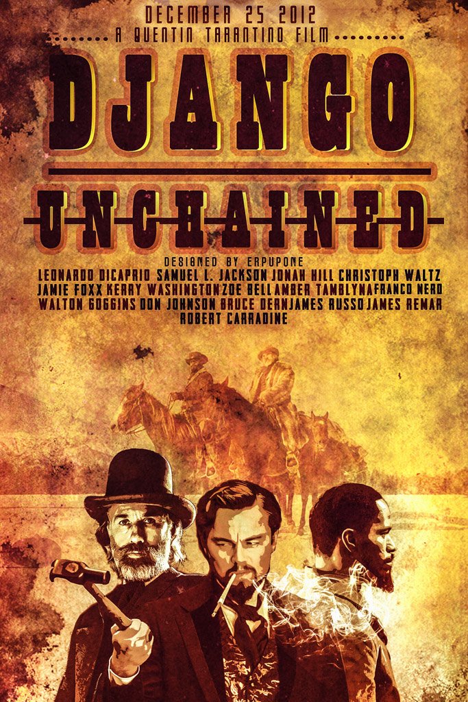 Django Unchained (2012) IMDB Top 250 Canvas Poster