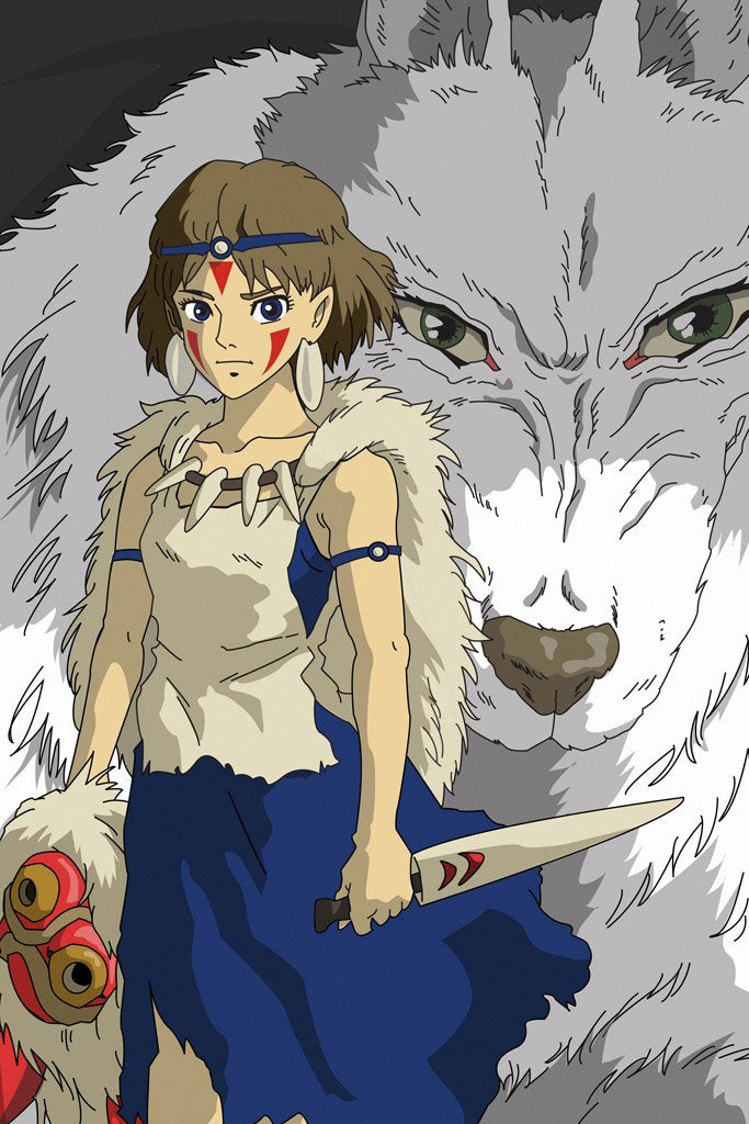 Princess Mononoke (1997) IMDB Top 250 Movie Canvas Poster