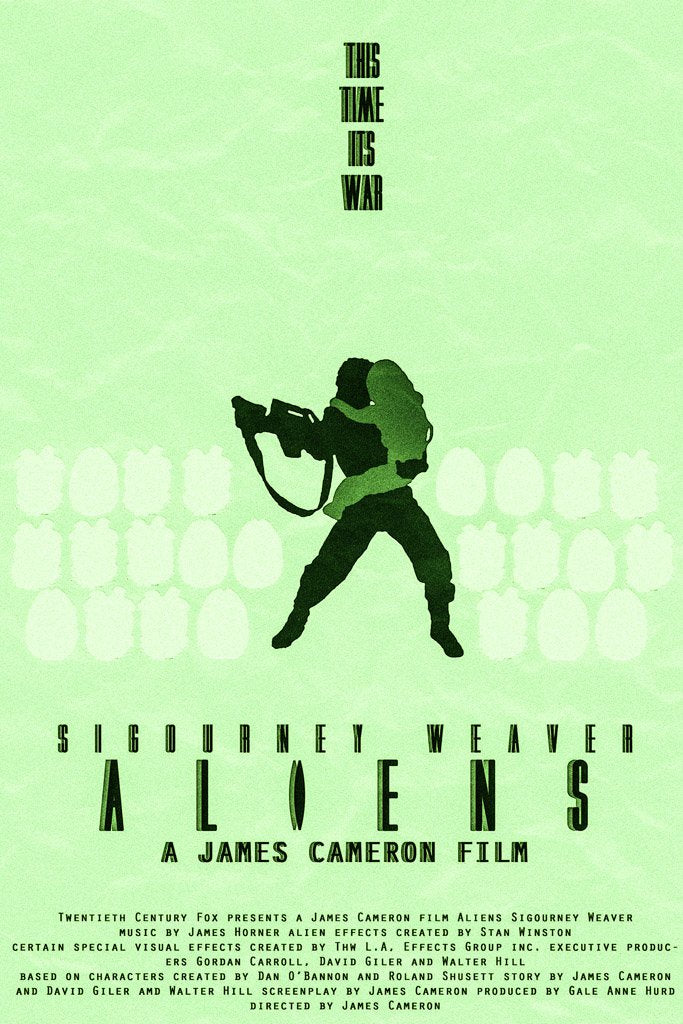 Aliens (1986) Movie Canvas Poster