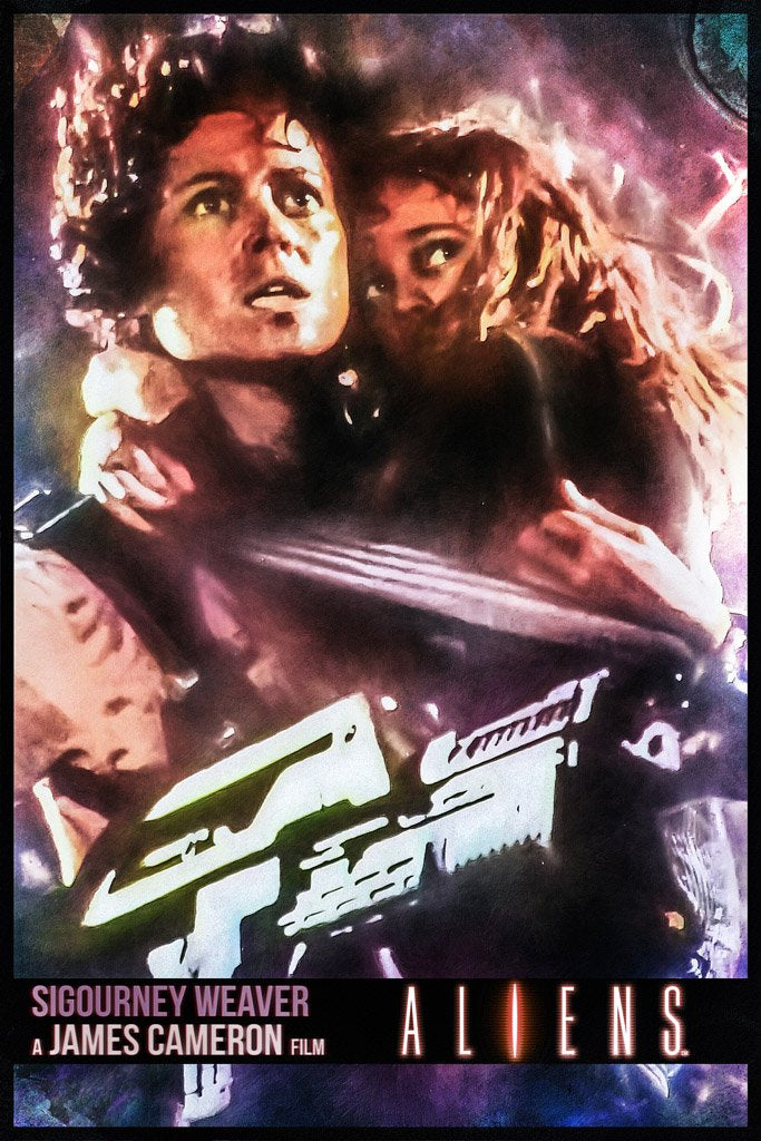 Aliens (1986) Film Canvas Poster