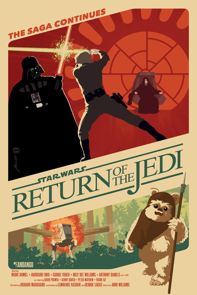 Episode VI - Return of the Jedi (1983) IMDB Top 250 Canvas Poster