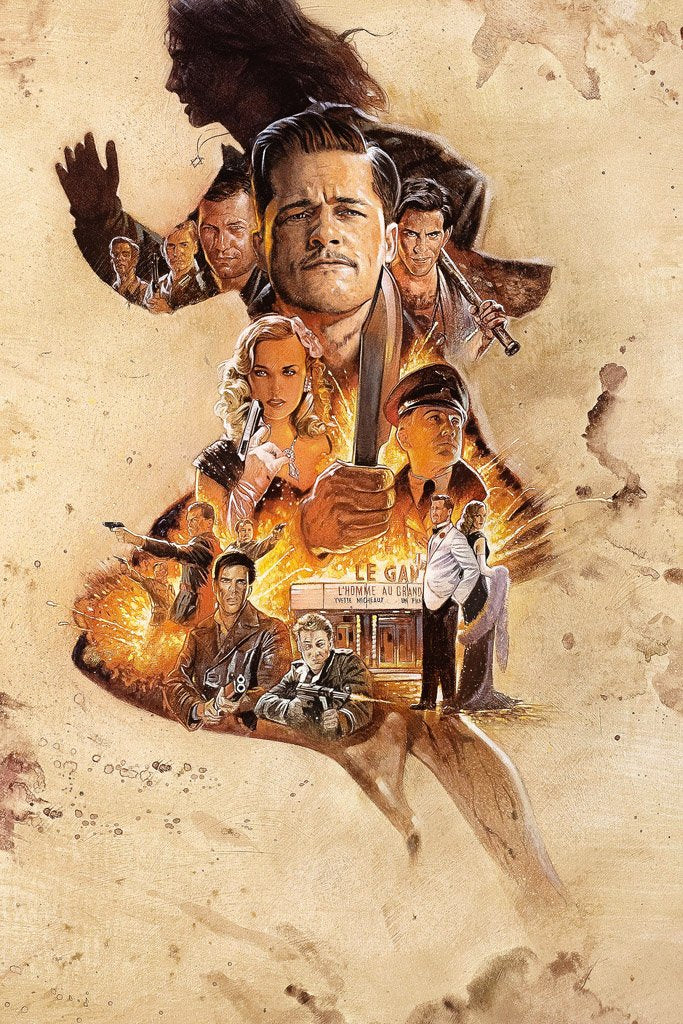 Inglourious Basterds (2009) Film Canvas Poster