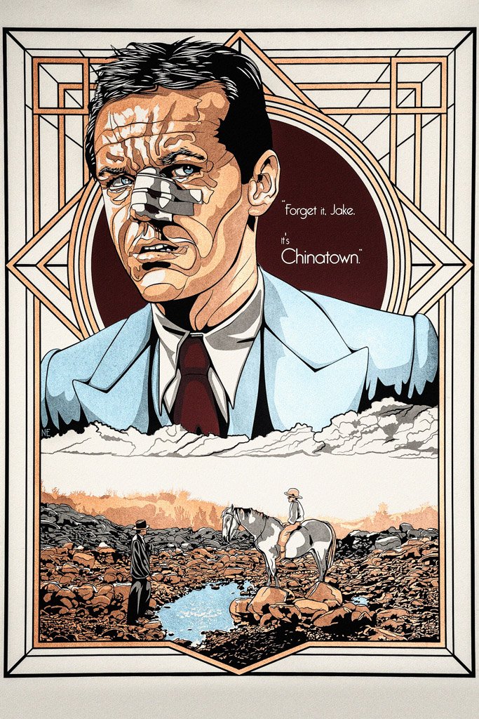 Chinatown (1974) Movie Canvas Poster