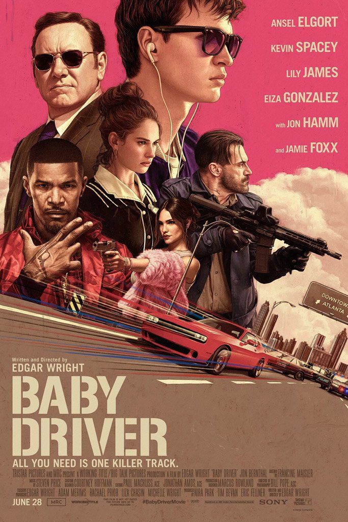 Baby Driver (2017) Canvas Poster