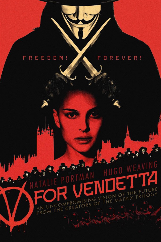 V for Vendetta (2005) Movie Canvas Poster