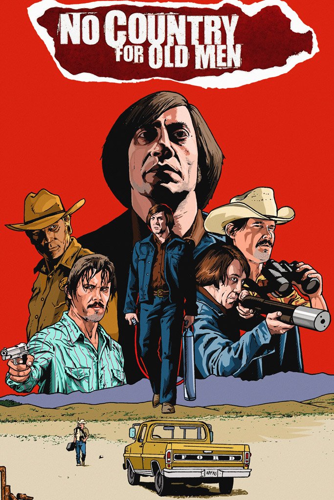 No Country for Old Men (2007) Movie Canvas Poster