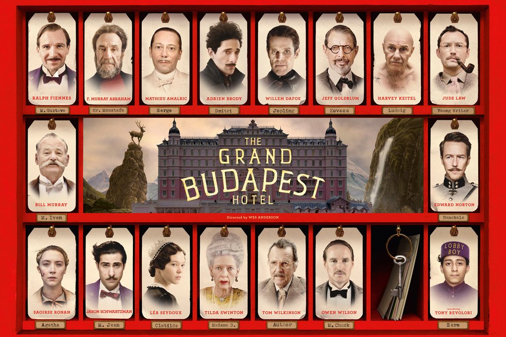 The Grand Budapest Hotel (2014) Film Canvas Poster