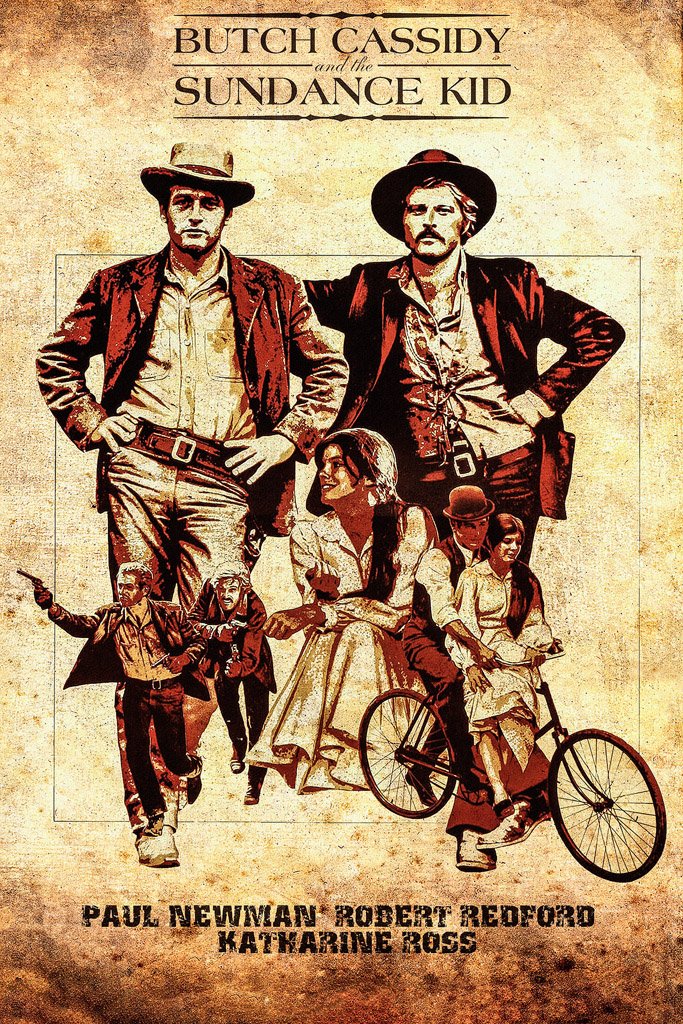 Butch Cassidy and the Sundance Kid (1969) IMDB Top 250 Movie Canvas Poster