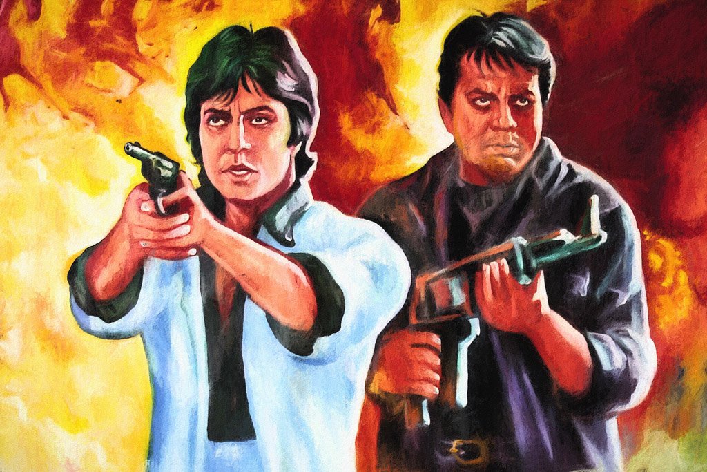 Sholay (1975) IMDB Top 250 Canvas Poster