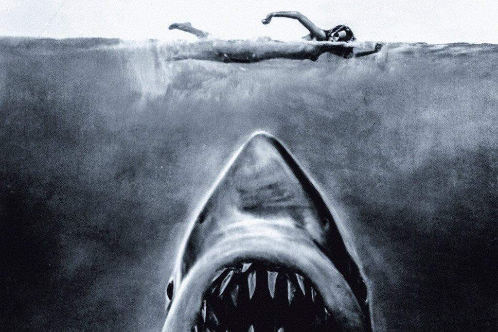 Jaws (1975) IMDB Top 250 Canvas Poster