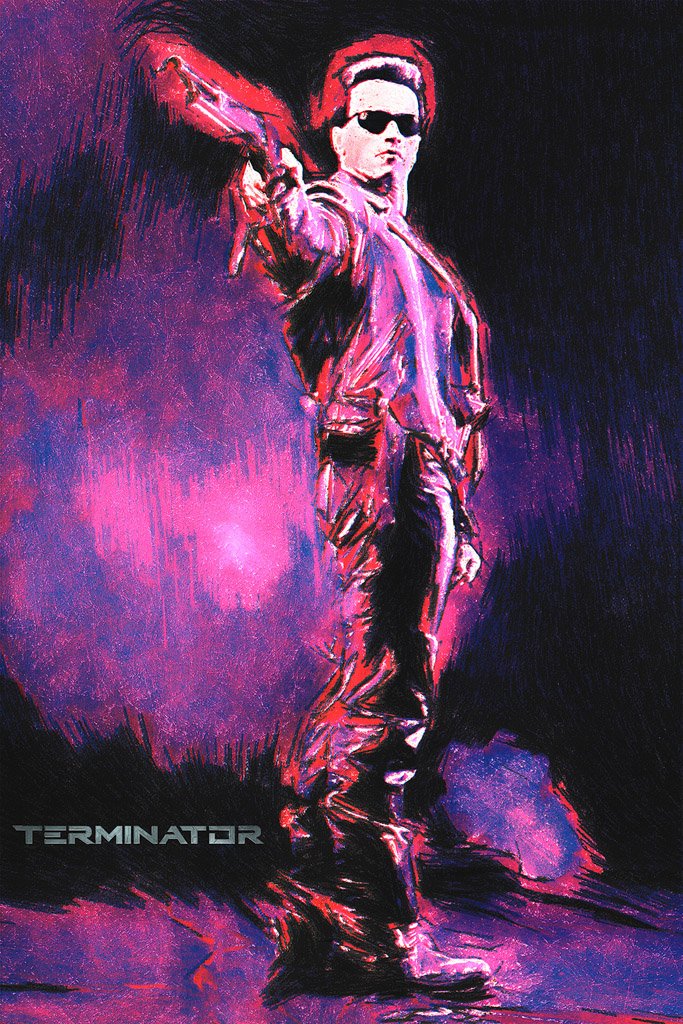 The Terminator (1984) Film Canvas Poster