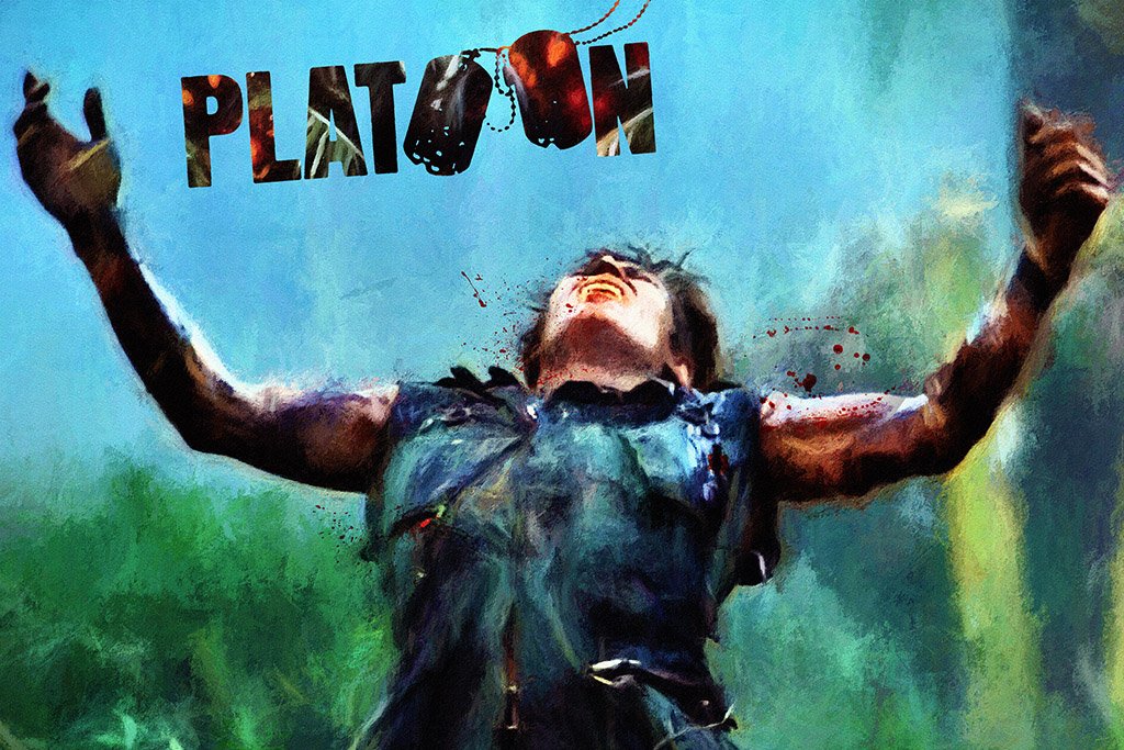 Platoon (1986) Movie Canvas Poster