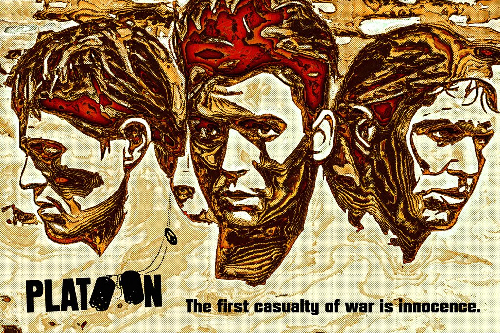Platoon (1986) Film Canvas Poster