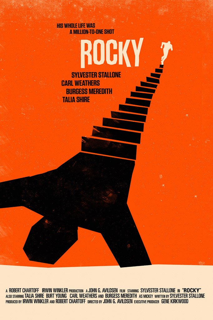 Rocky (1976) IMDB Top 250 Movie Canvas Poster