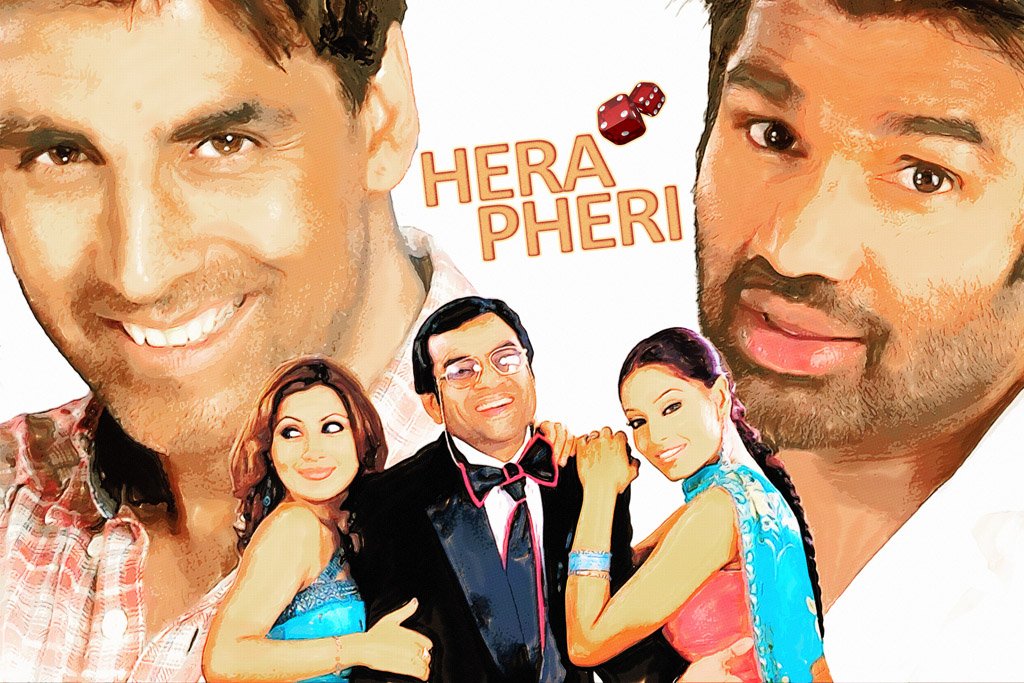 Hera Pheri (2000) Canvas Poster
