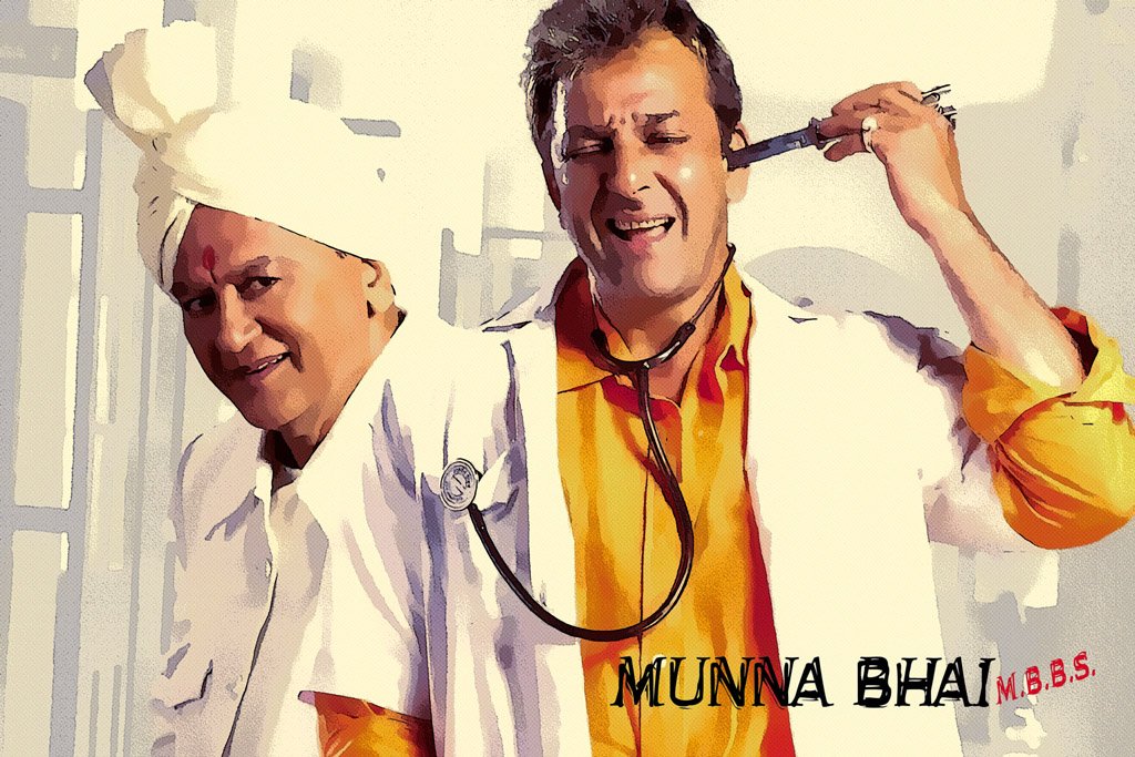 Munna Bhai M.B.B.S. (2003) IMDB Top 250 Canvas Poster