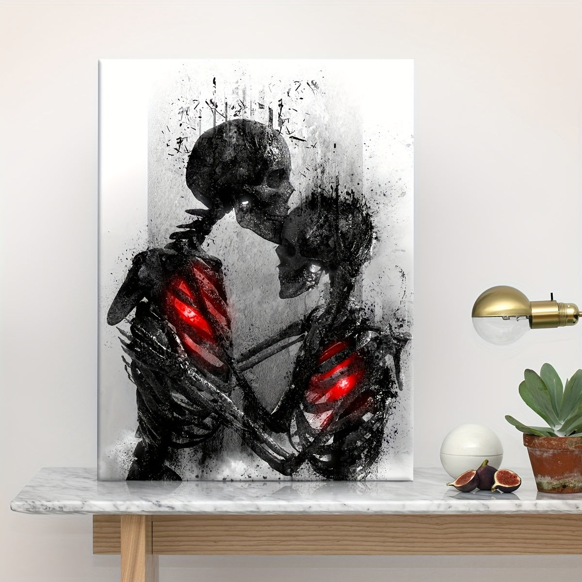 Halloween Party Style Black Cool Skeleton Canvas Posters