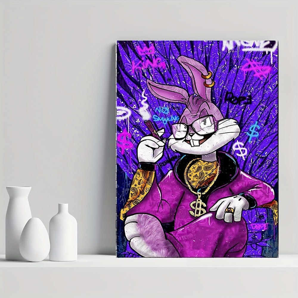 Rich Rabbit Anime Art  Canvas Poster