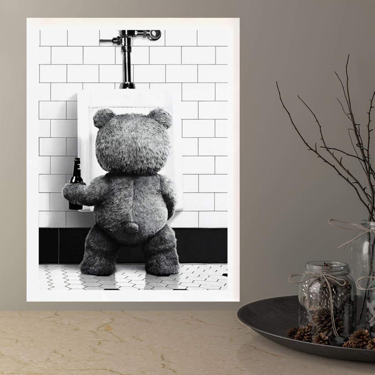 Ted Movie Poster, Funny Poster Art, Funny Wall Art Wall Art