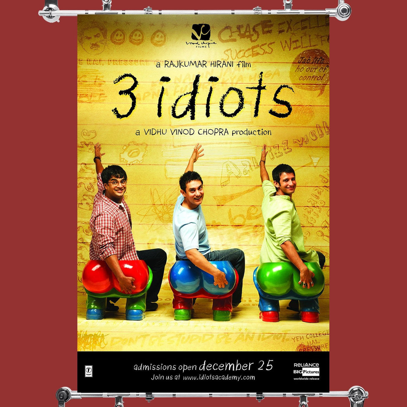 3 Idiots Movie Poster