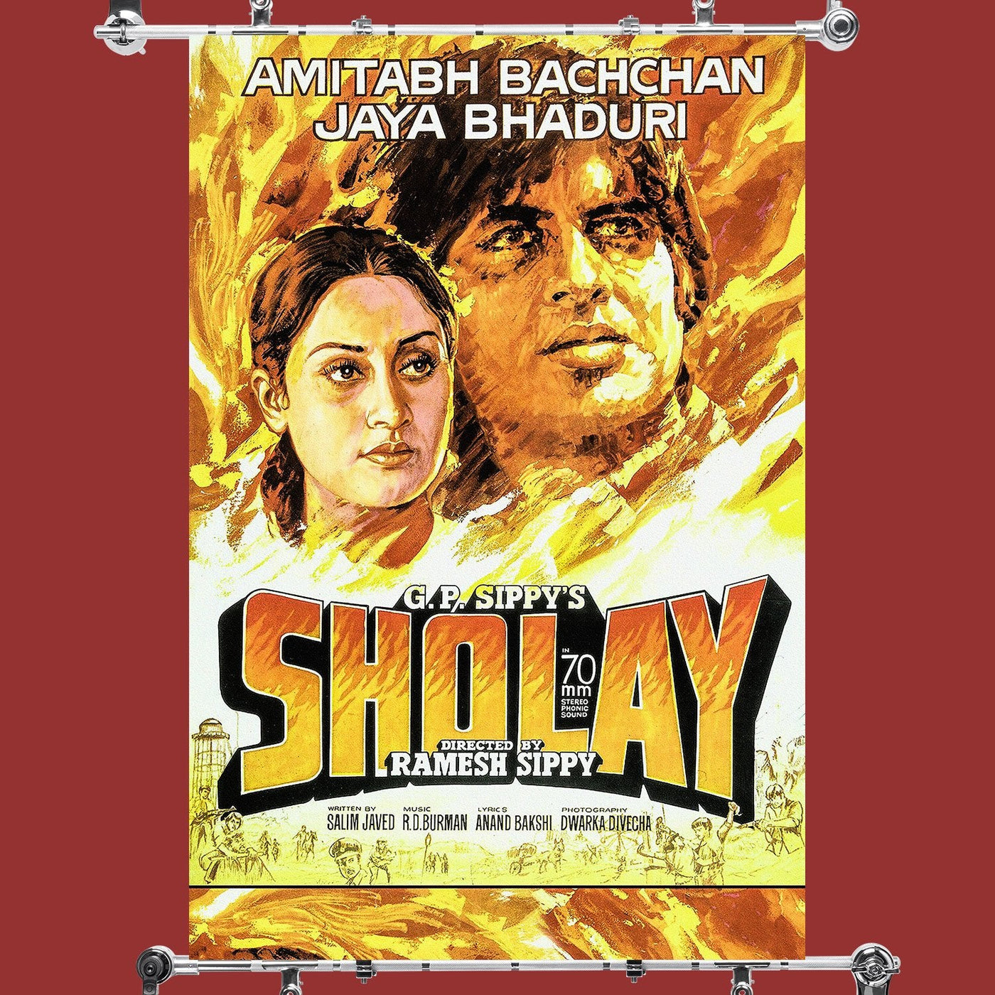 Sholay Hindi Old Film Poster