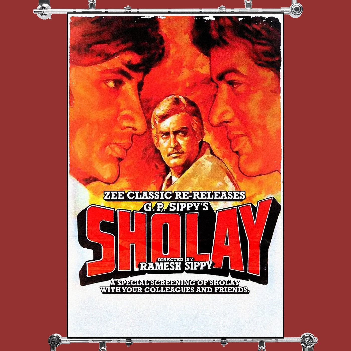 Sholay Bollywood Movie Poster
