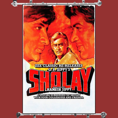 Sholay Bollywood Movie Poster