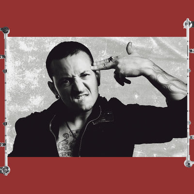 Linkin Park Chester Bennington Black and White Poster