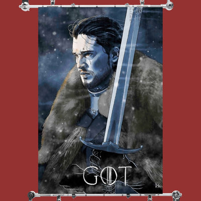 Game of Thrones Jon Snow Fan Art Poster