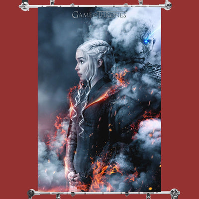 Game of Thrones Daenerys Targaryen White Walker Poster