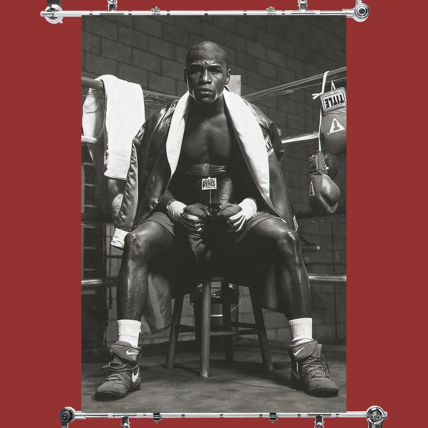Floyd Mayweather Black and White Poster