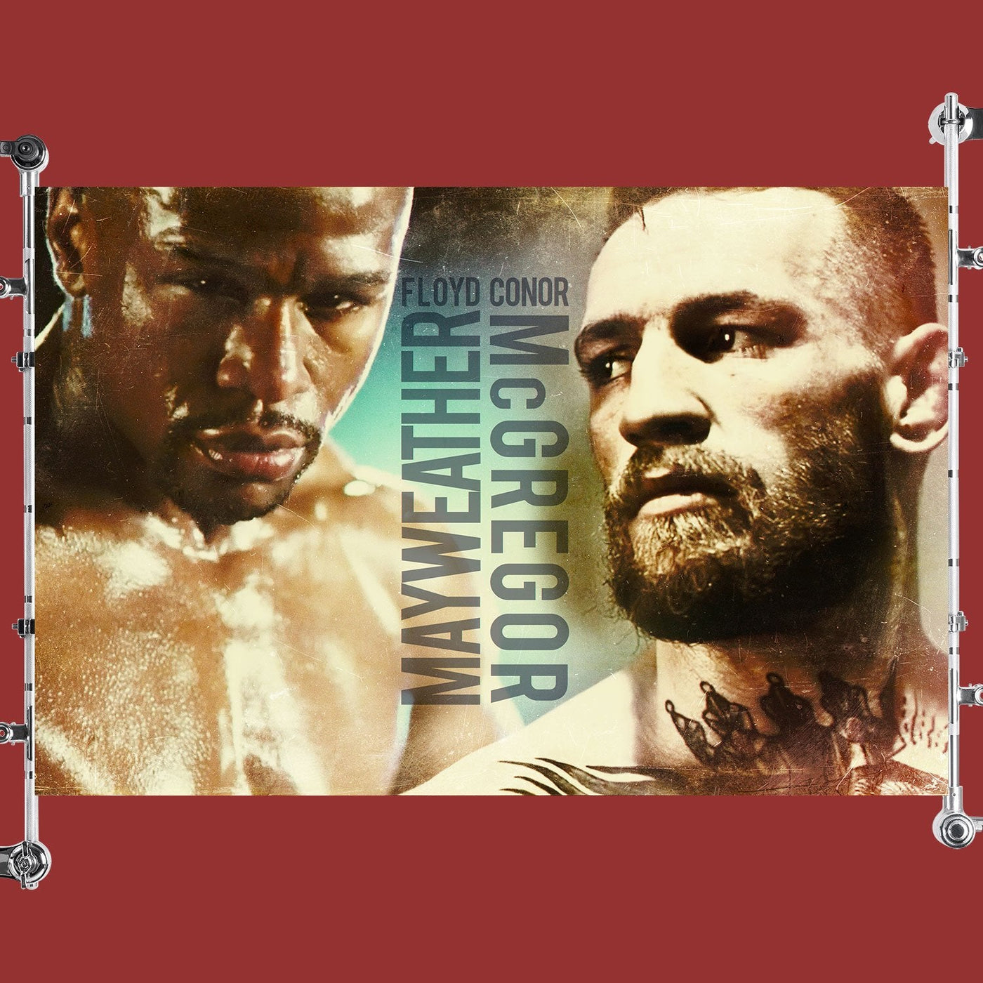 Conor McGregor vs Floyd Mayweather Fan Art Poster