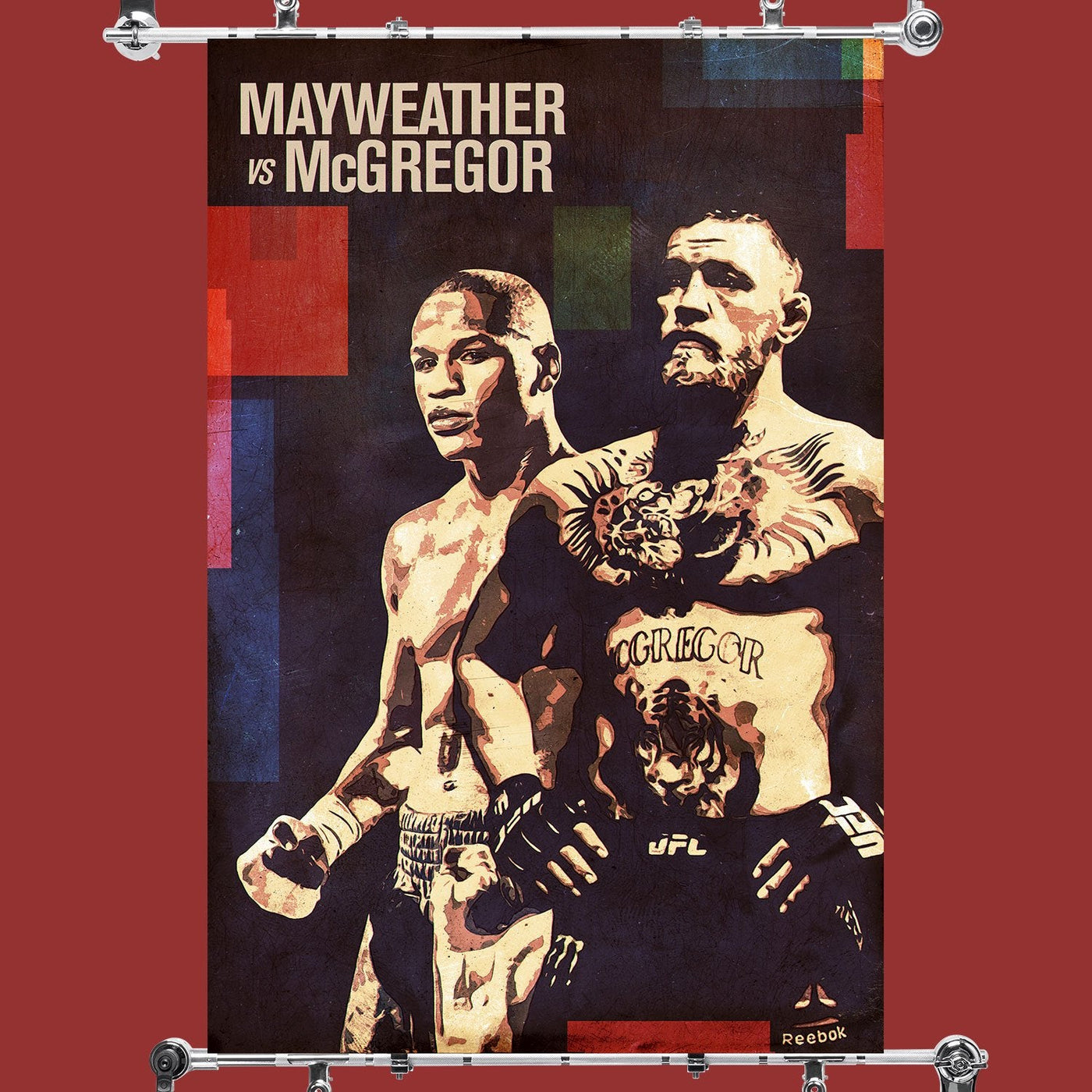 Conor McGregor vs Floyd Mayweather Art Poster