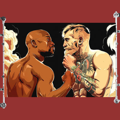 Floyd Mayweather vs Conor McGregor Face Off Poster