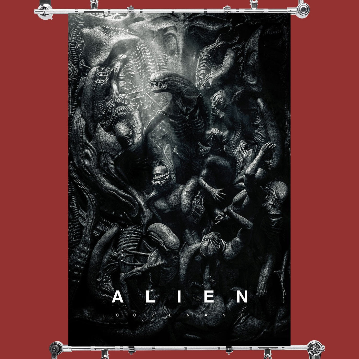 Alien Covenant Black and White Movie Poster