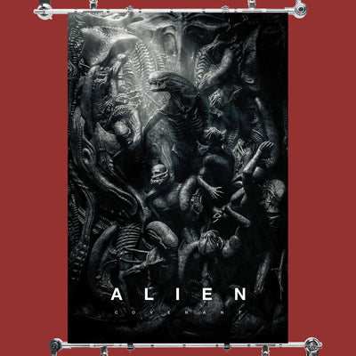 Alien Covenant Black and White Movie Poster