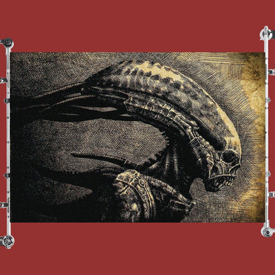 Alien Head Art Movie Poster