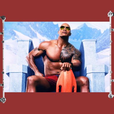 Baywatch 2017 Rock Dwayne Johnson Movie Poster